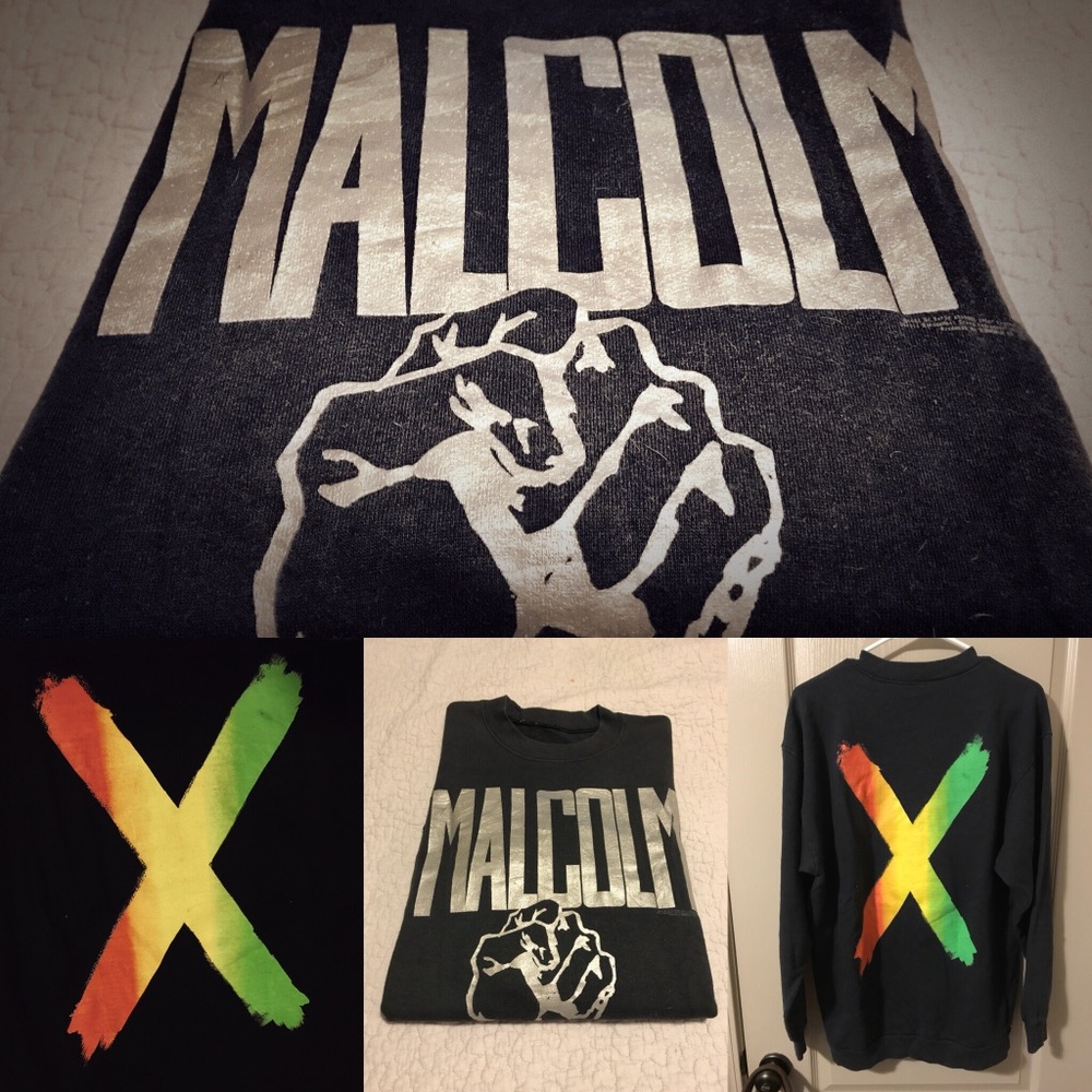 1993 Malcolm X Long Sleeve Shirt Sz. L Orig. Auth.